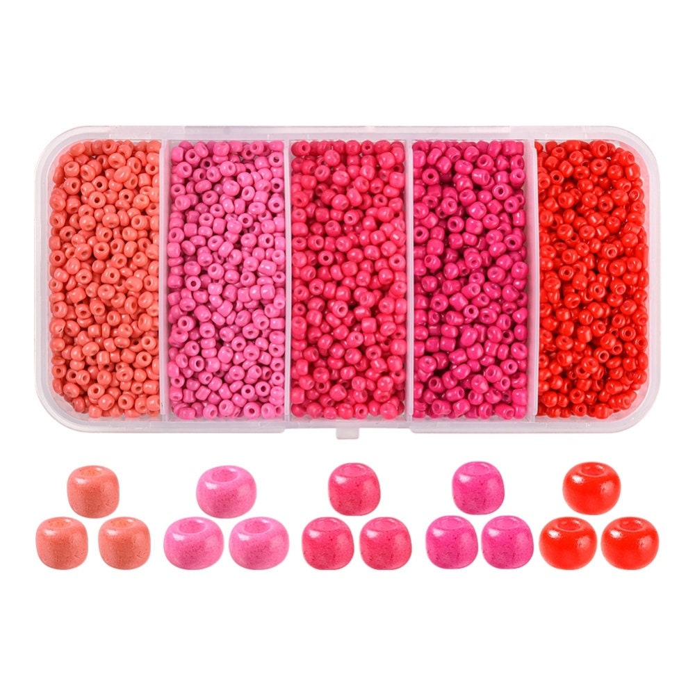 1900 assorted 3mm glass seed beads 8/0, Jewelry making mixed sets