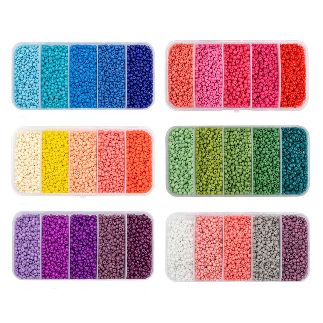 1900 assorted seed beads, 3mm glass mixed beads kit, Jewelry making set