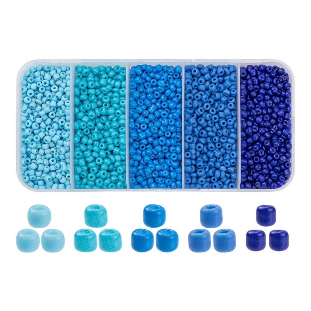 3MM Dodger Blue 8/0 Glass Seed Beads (S036-11) – TinySupplyShop