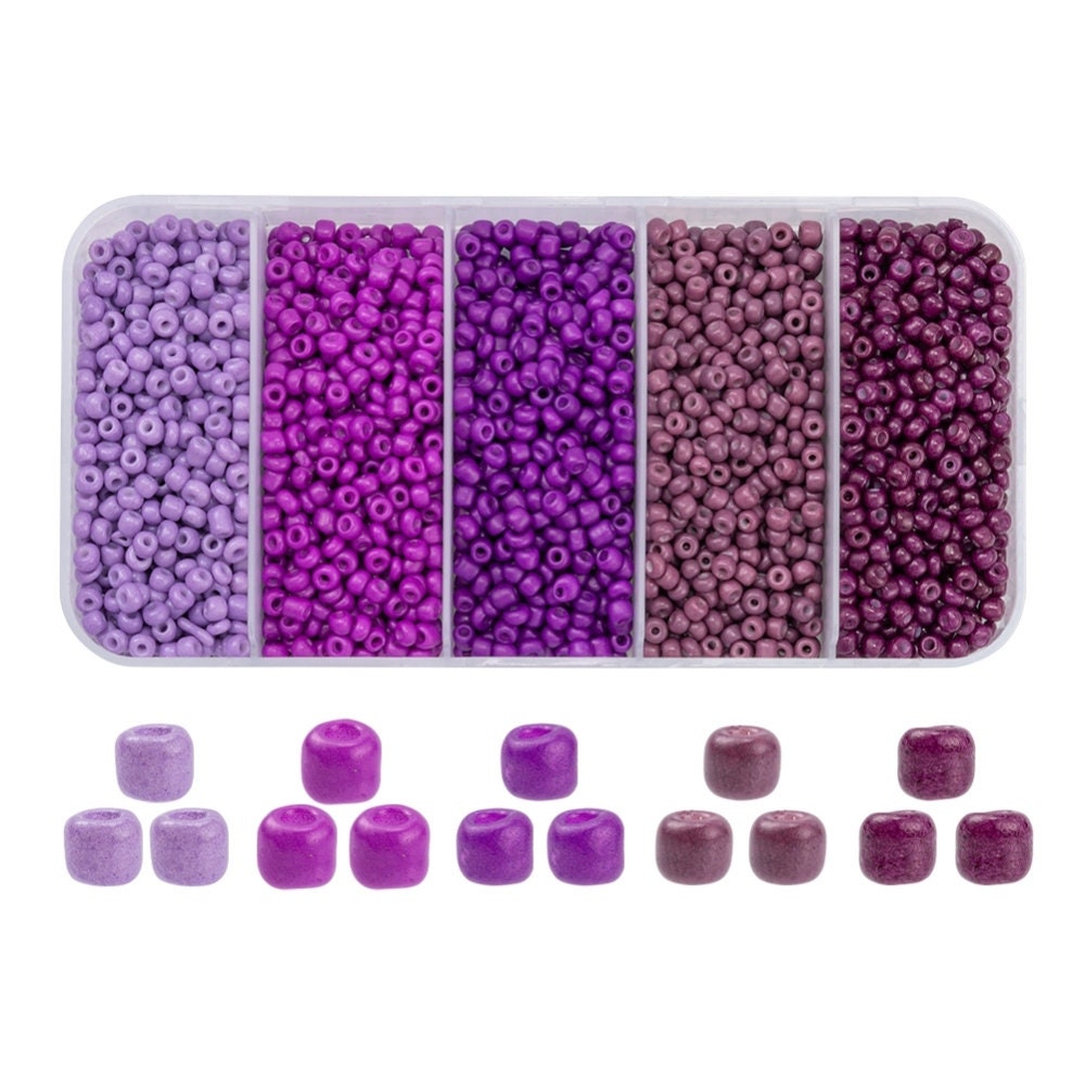 Jewelry Basics Glass Seed Bead Mix 90g-Pink & Purple