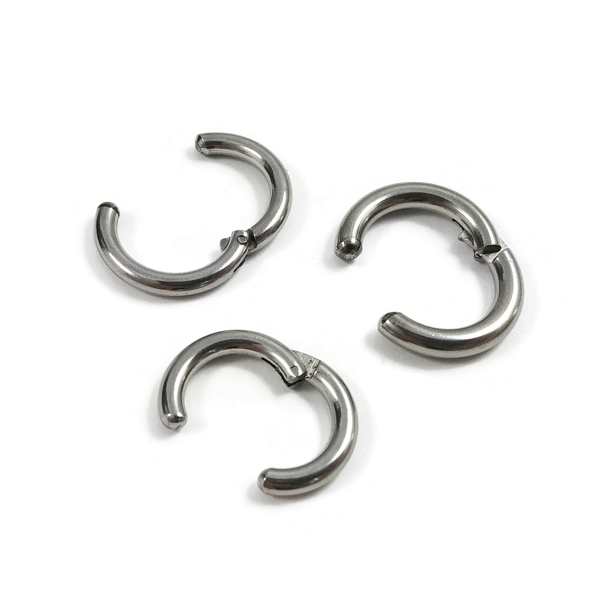 Stately Steel Stainless Steel Wide Hoop Earrings - 20565759 | HSN