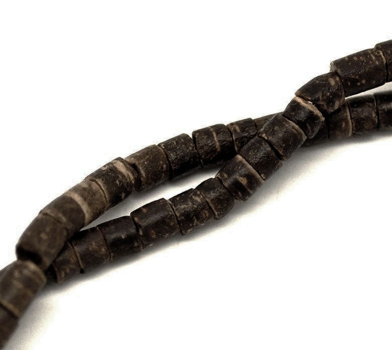 180 Natural brown coconut wood Beads - Donuts Rondelle Disk Beads 4mm
