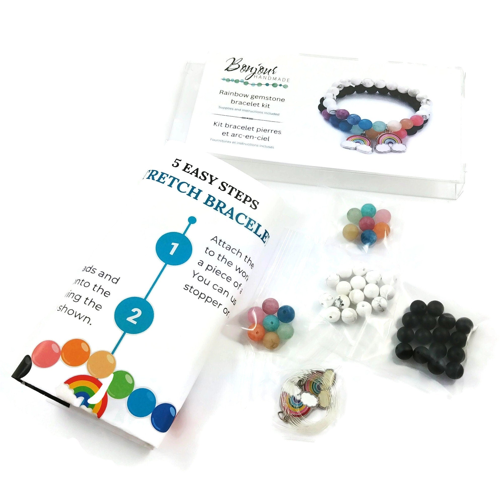 Clay Beads Sey Diy Bracelet Making Kit 24 Color Clay Beads - Temu