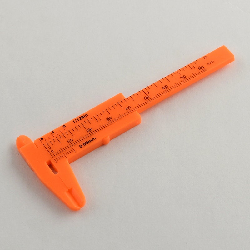 Plastic Vernier Caliper, Jewelry beads gauge measuring tool, Metric imperial scale ruler