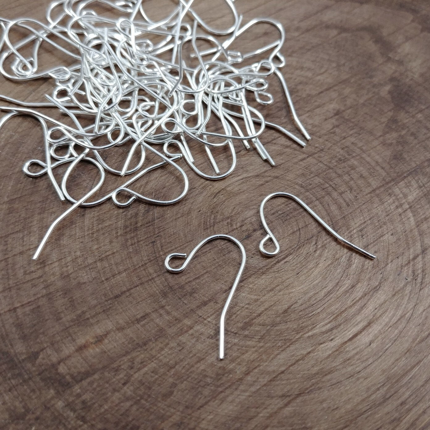 Hypoallergenic nickel free earring hooks, Silver plated iron ear wire, Earring findings for jewelry making