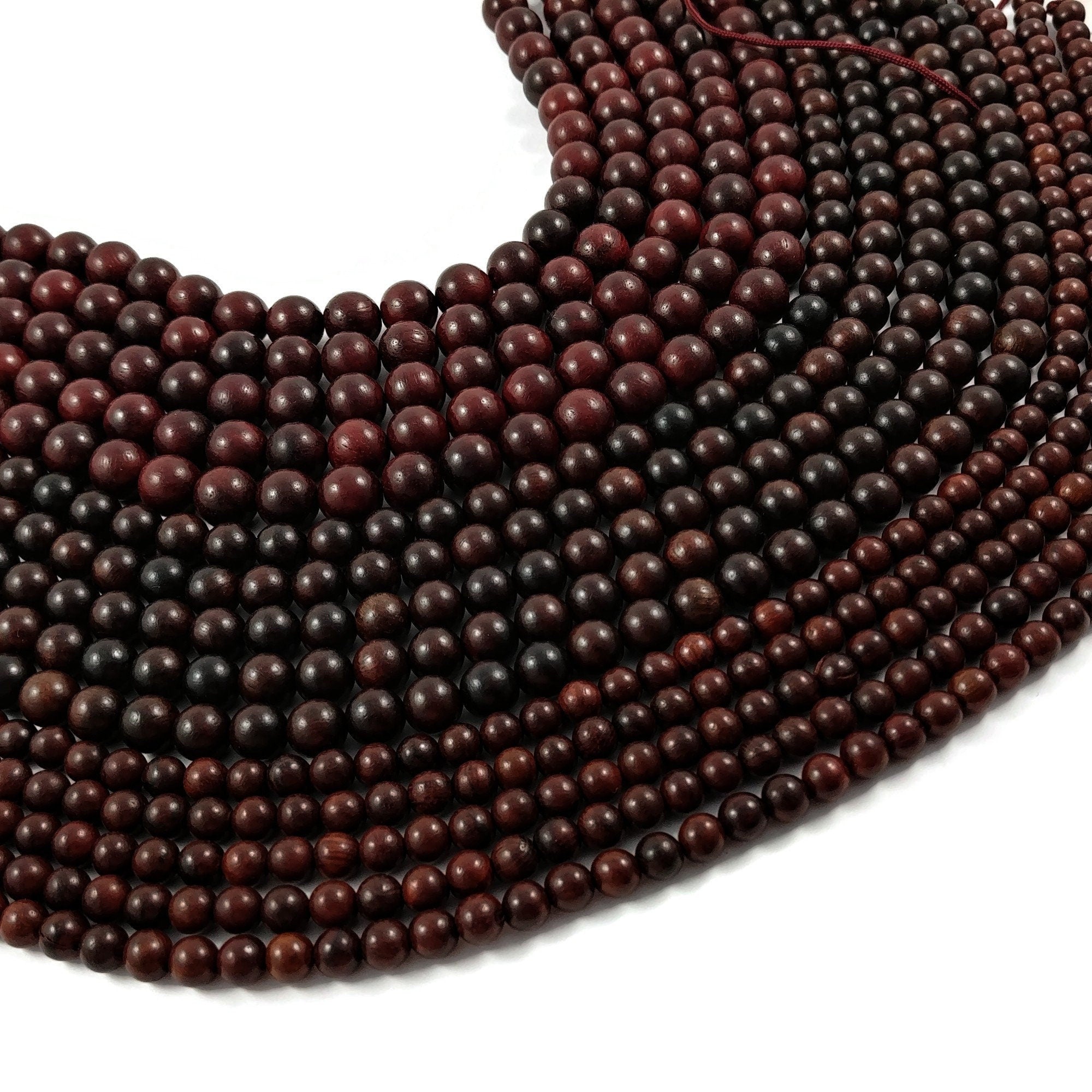 Brown wooden beads, 6mm, 8mm, 10mm round natural beads, Jewelry making