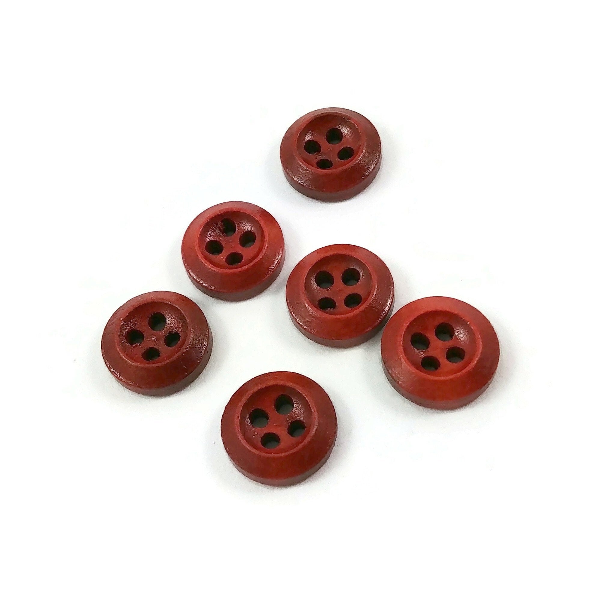 Tiny Buttons Small Pearl Effect 10mm (16L) Pack Sizes Colour Choice 4 Hole