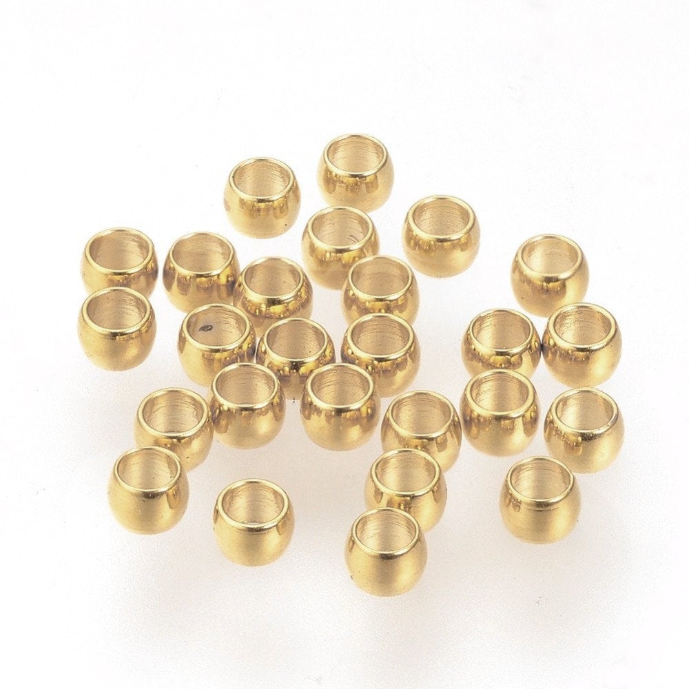 1000Pcs 3mm Round Crimp Beads Jewelry Making Crimp End Spacer Bead, Bronze  - Bed Bath & Beyond - 36707984