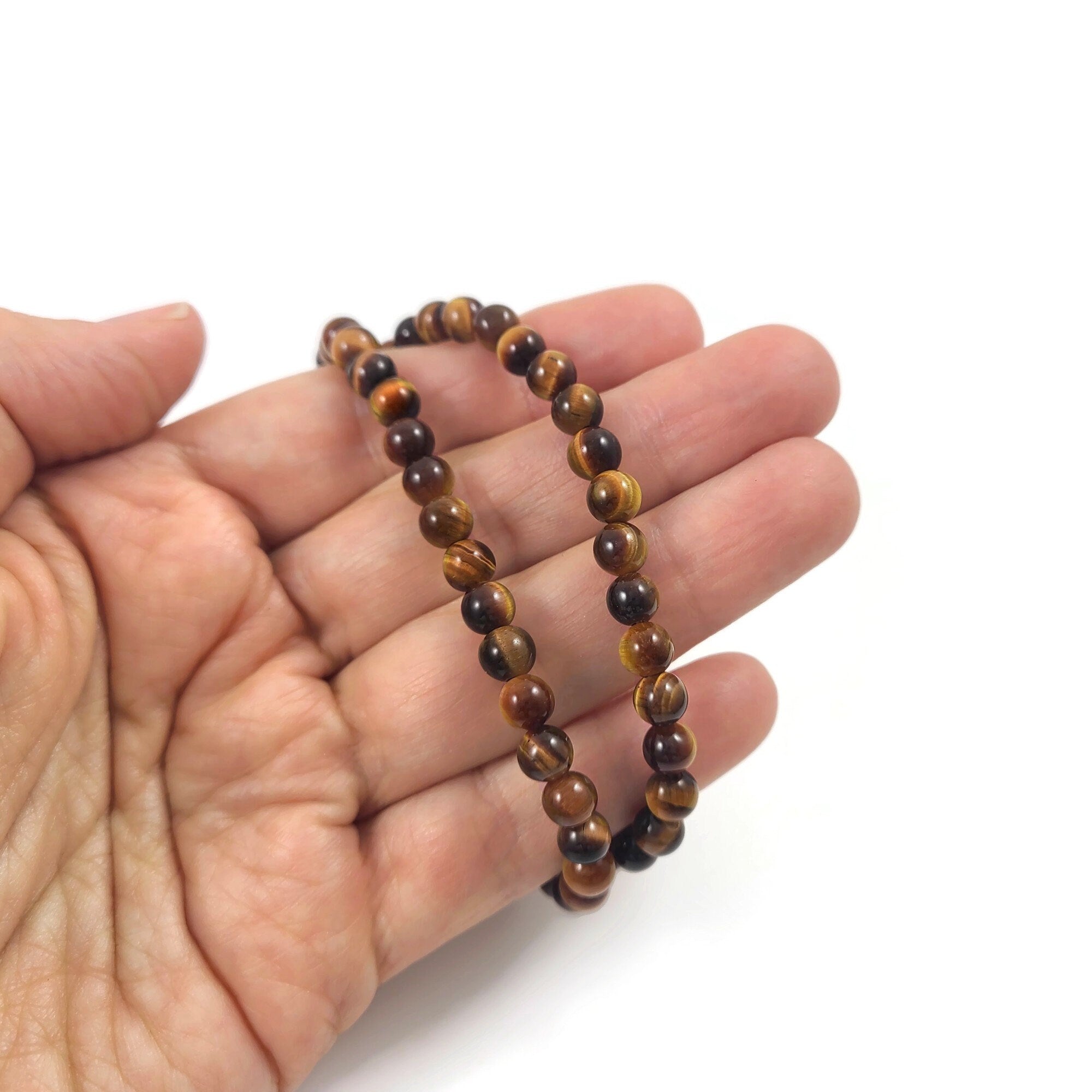 TIGER EYE Beaded Bracelet | Brown Gemstones Bead Bracelet
