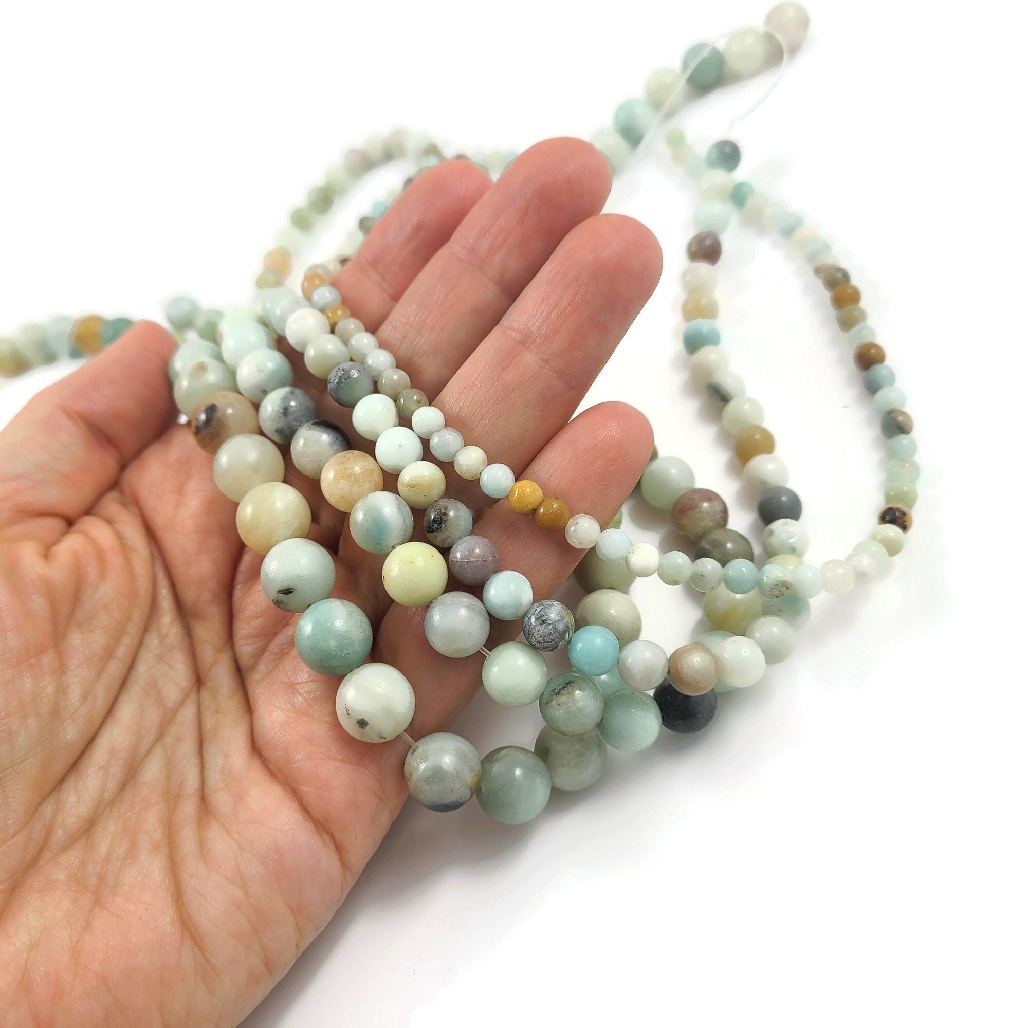 Perles pierre semi précieuse naturelle picasso mate Marron8 mm lot de 10  perles - Perle semi-précieuse bijoux - Creavea