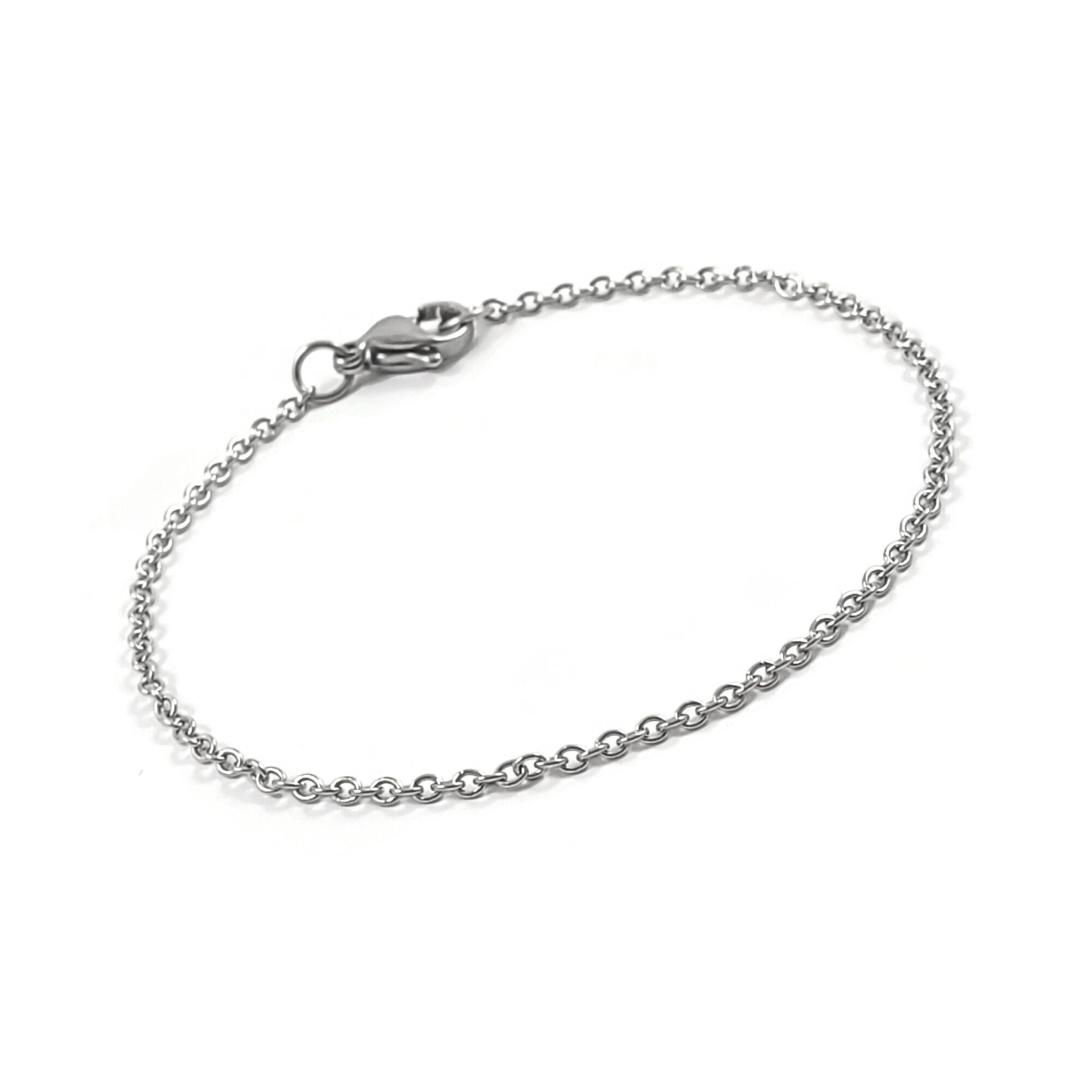 Dainty cable chain bracelet, Tarnish free and waterproof stainless steel, Bulk lot for hypoallergenic jewelry making