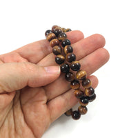 Tiger Eye Beads, 2mm 3mm 4mm 6mm 8mm, Natural round gemstone for jewelry making