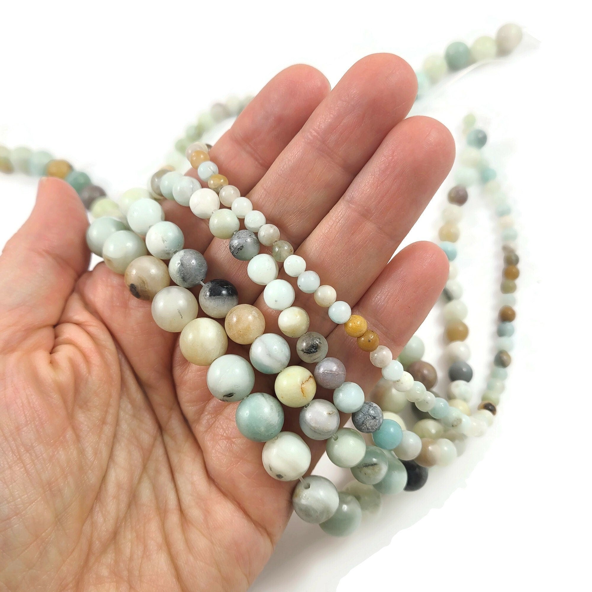 ite round beads, Polished gemstone beads, Jewelry making strand