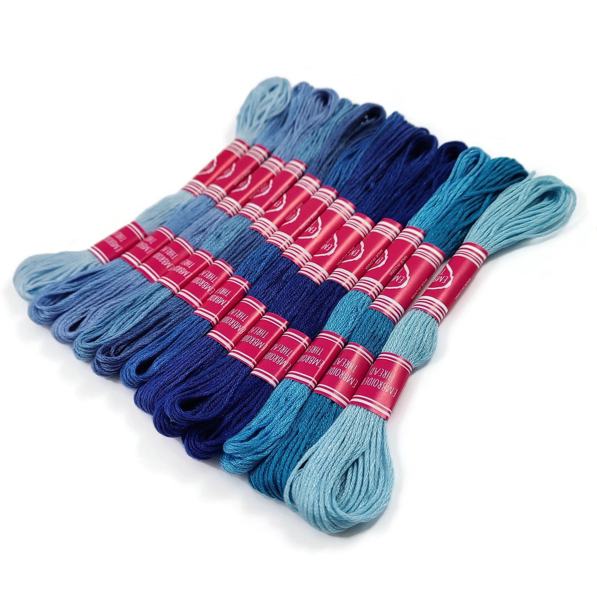 Cotton embroidery thread skeins - Mixed color floss sets for breading