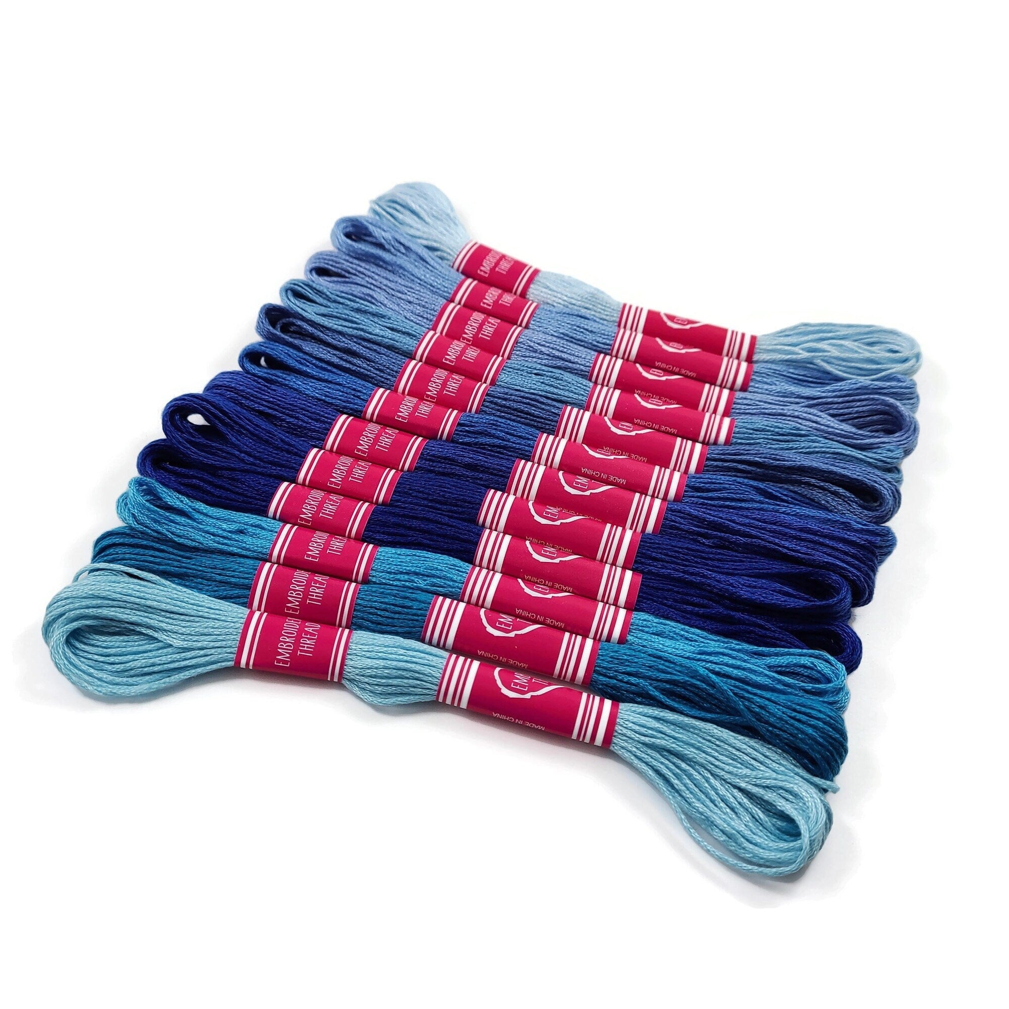 Cotton embroidery thread skeins - Mixed color floss sets for breading