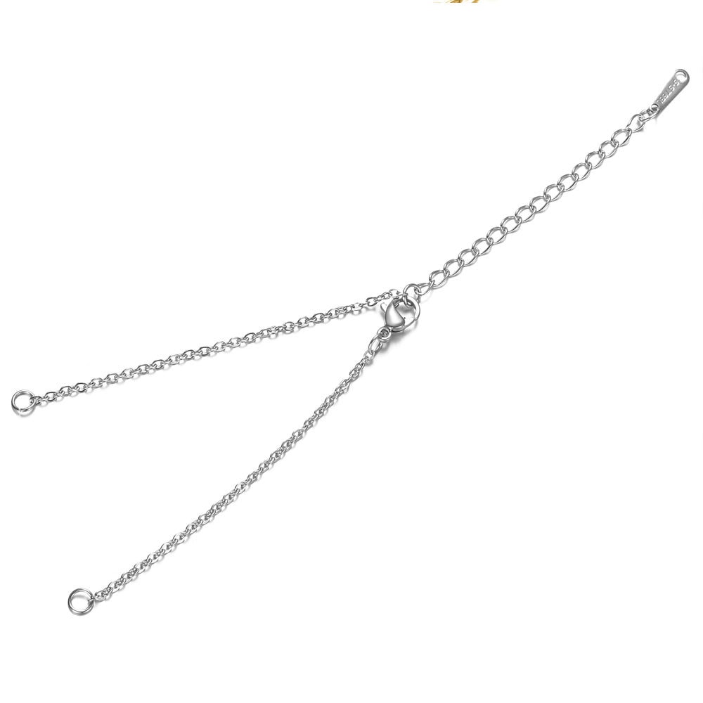 Dainty cable chain for bracelet making, Stainless steel, Bulk lot, Hypoallergenic jewelry finding supplies