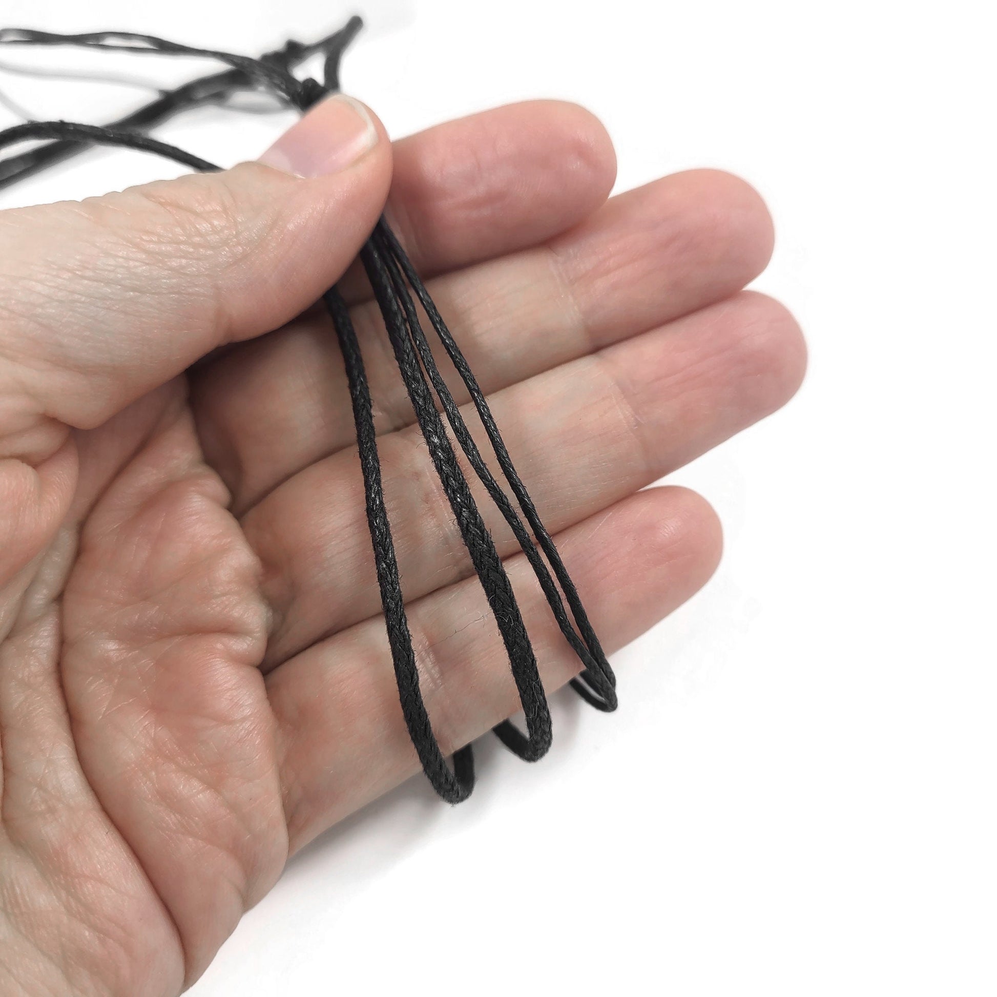 Adjustable waxed cotton cord necklace, Jewelry making bulk supplies