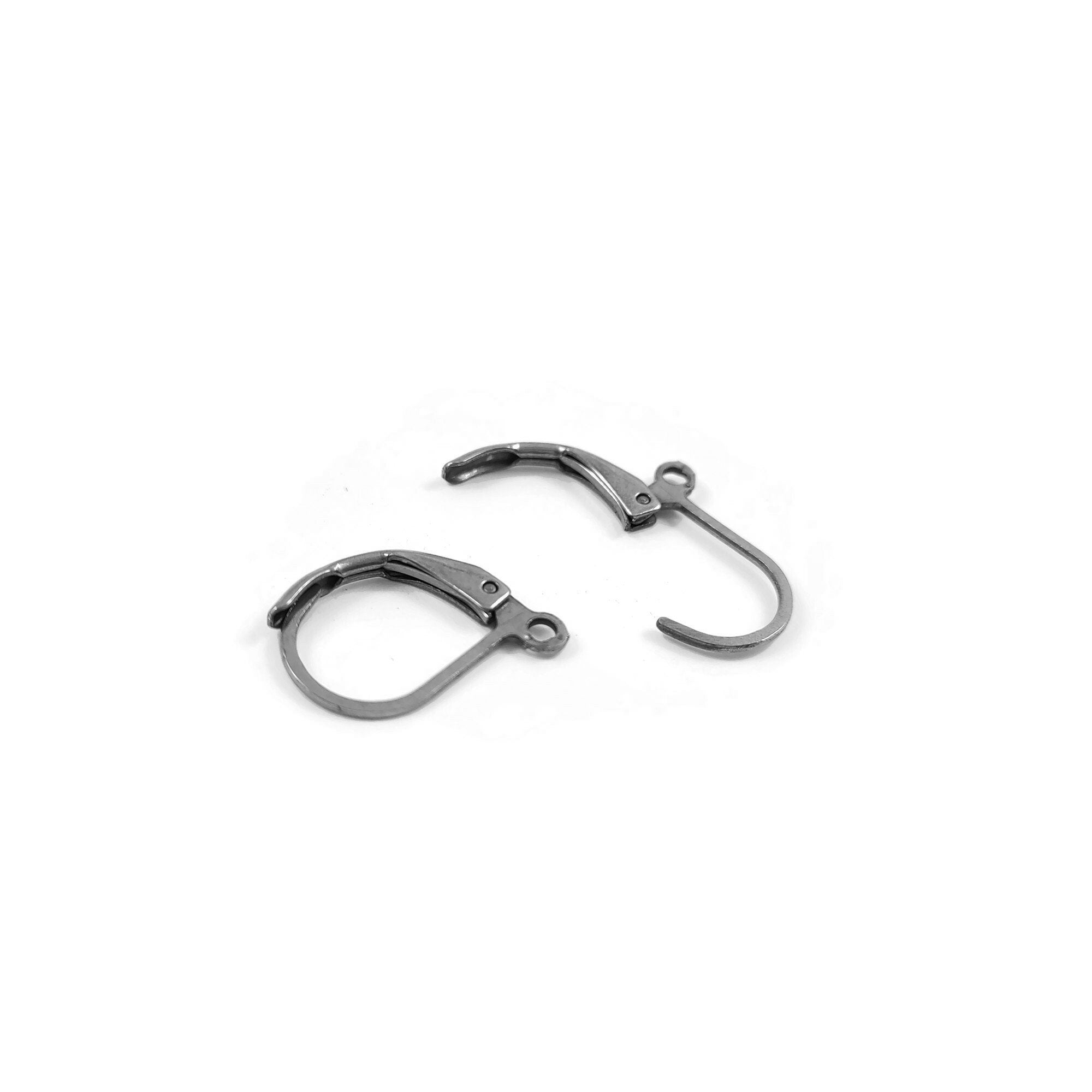 Surgical steel leverback hooks, Hypoallergenic earring making findings