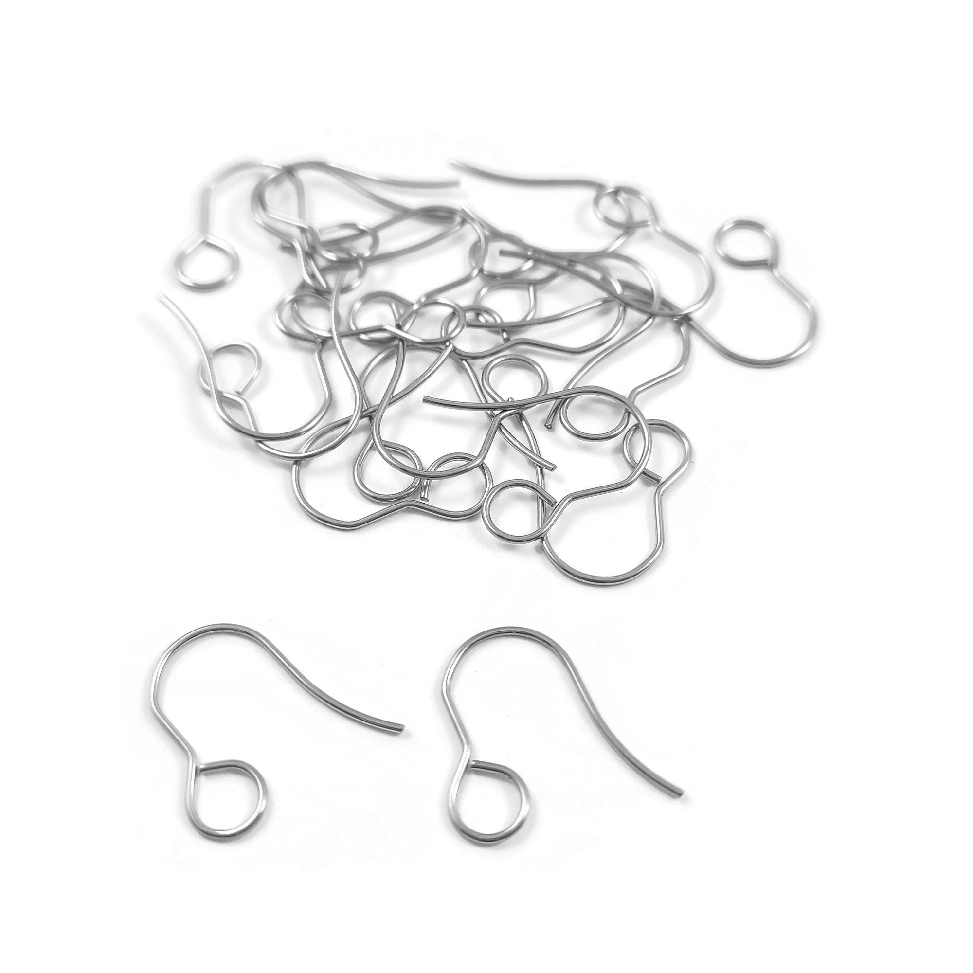 Big hole loop ear wire, Surgical steel hooks, Earring making findings