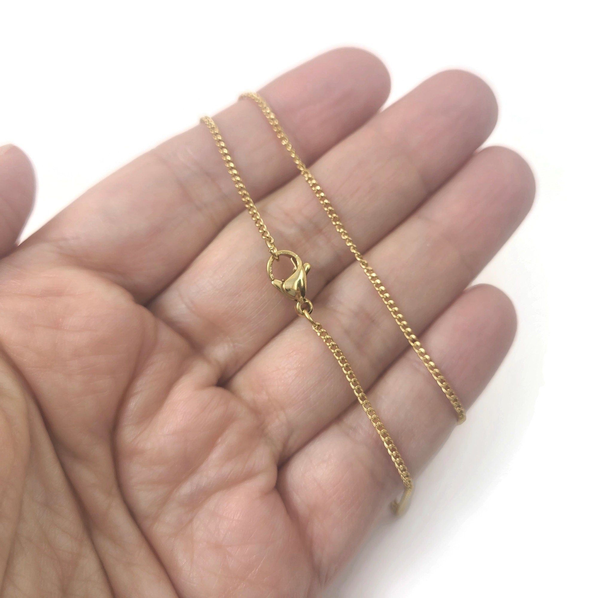 Matte Box Chain Necklace 5mm Solid Stainless Steel 20