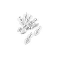 Glue on bails, Gold, Silver, Leaf oval pad, Hypoallergenic nickel free jewelry findings, Pendant making parts