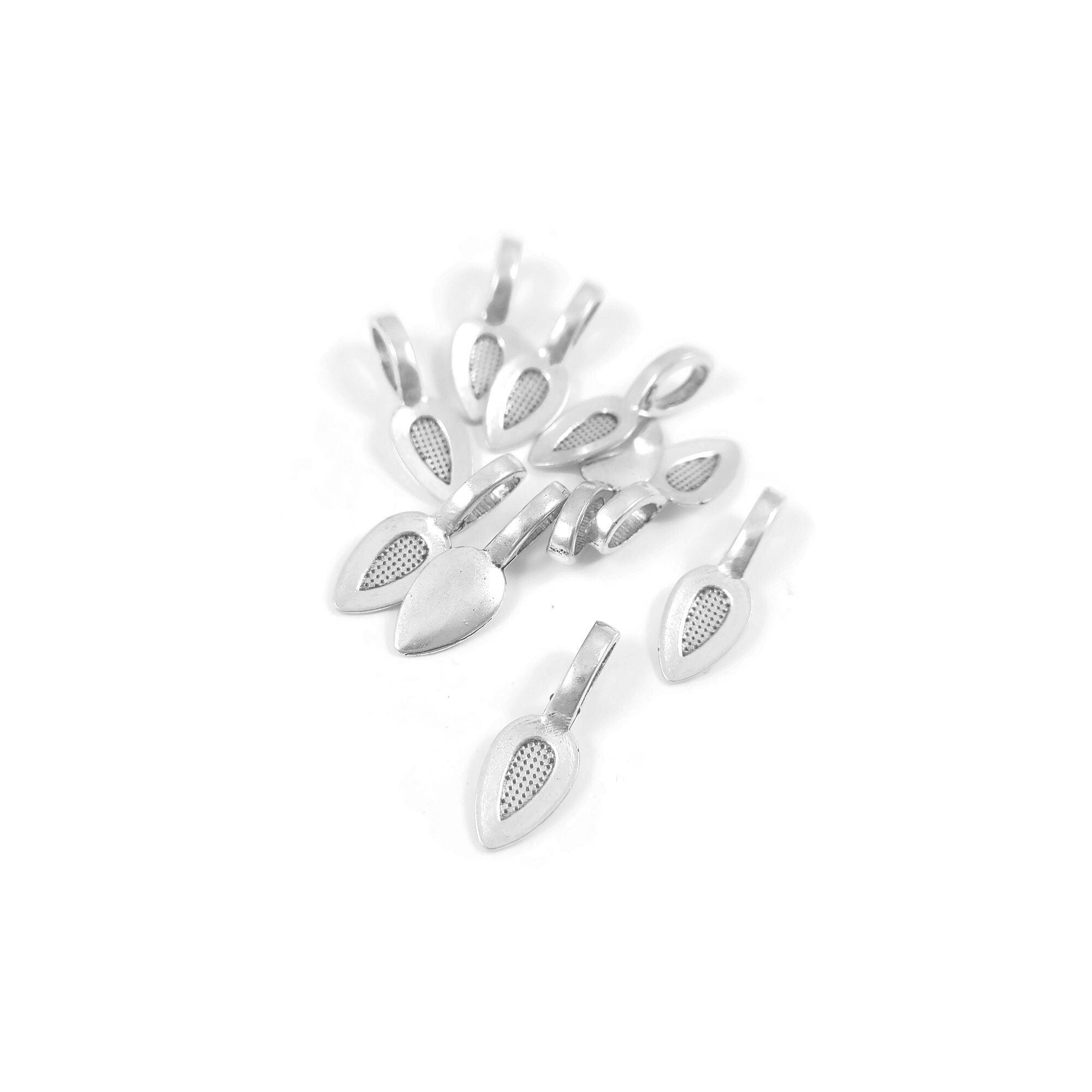 Jewelry Findings: 11mm Clear Flat Pad Earring Back x 14- Craft