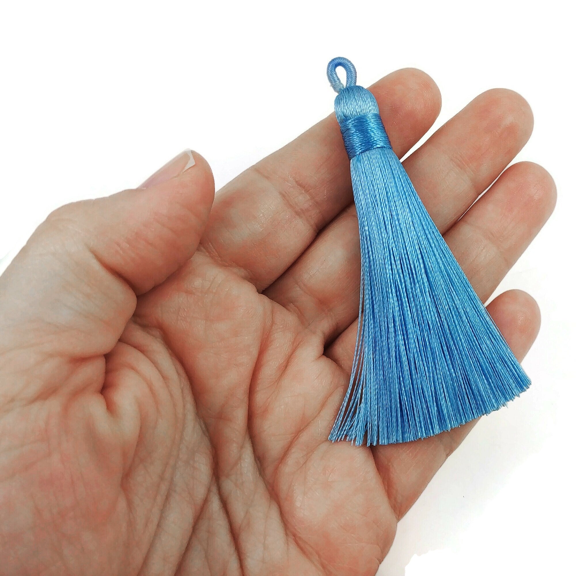 Big silky tassel 80mm long, Choose your colors, High Quality, Bulk or by unit