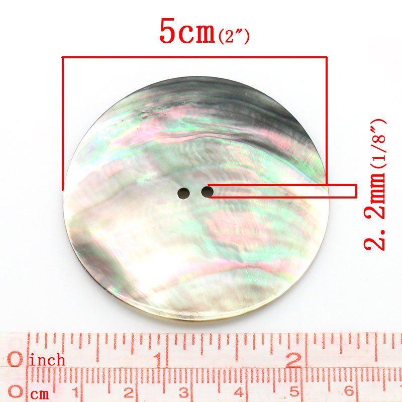 2 inches big mother of pearl shell button 5cm