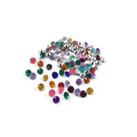 100 Chatons pointed back rhinestones, 5mm acrylic diamond cabochons, Faceted crystal for jewelry making