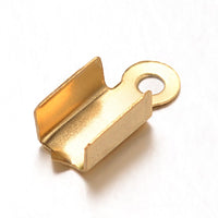 20pc 9x4x2.5mm 304 Stainless Steel Folding Cord End Crimps (2mm 20pc 9x4x2.5mm 304 Stainless Steel Folding Cord End Crimps (2mm