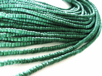 Coconut bead 120 moss green wood Beads - Coconut Rondelle Disk Beads 4-5mm