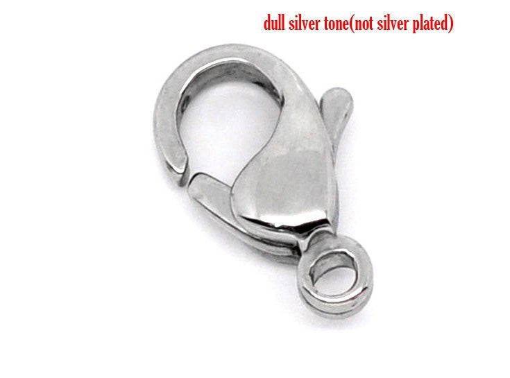 Stainless steel lobster clasp, 3 size available, Tarnish free findings