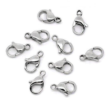Stainless steel lobster clasp hypoallergenic - 3 sizes available