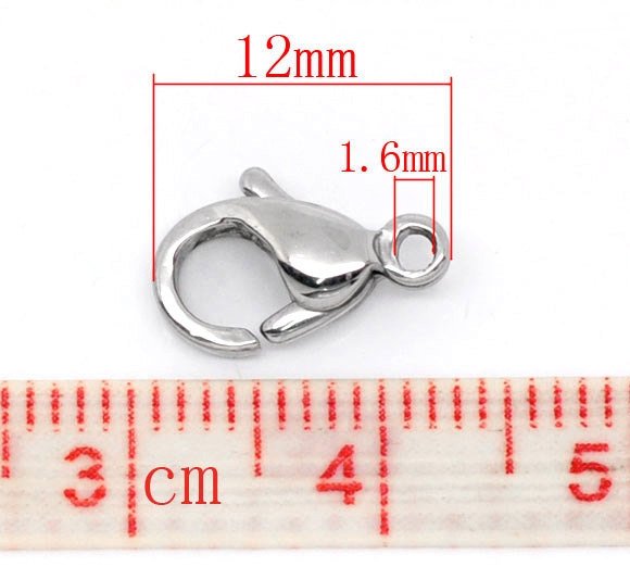 Transparent Plastic Lobster Claw Clasps, Size 35mm 20pcs at Rs 118.00, Metal Clasp