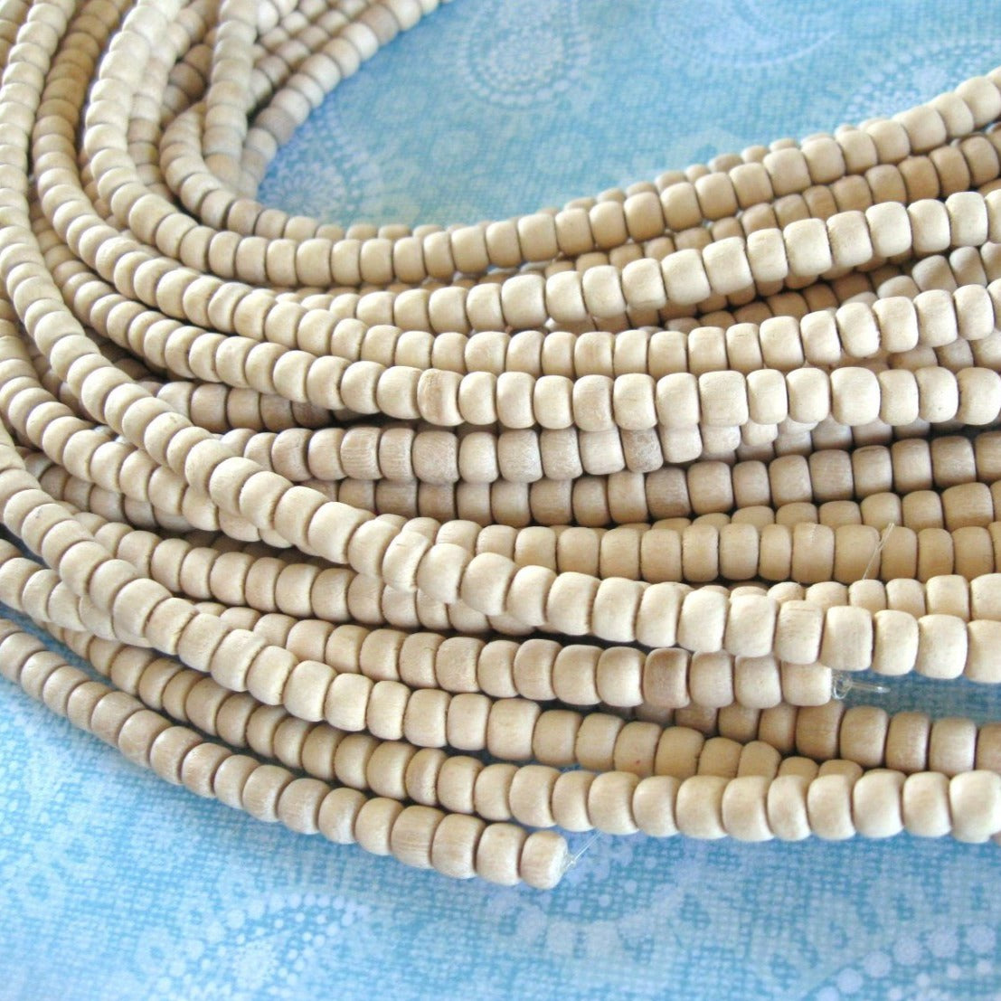 Unfinished wood beads 80 Natural wood beads 4-5mm beads