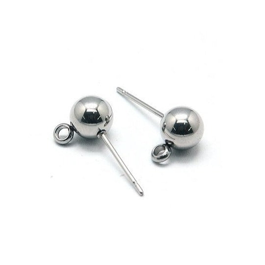 Stainless steel ball post with loop