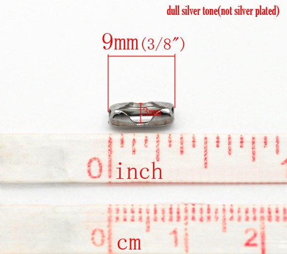 Stainless Steel Connector Clasps for Ball Chain 2.4mm - 10 or 50pcs bulk pack