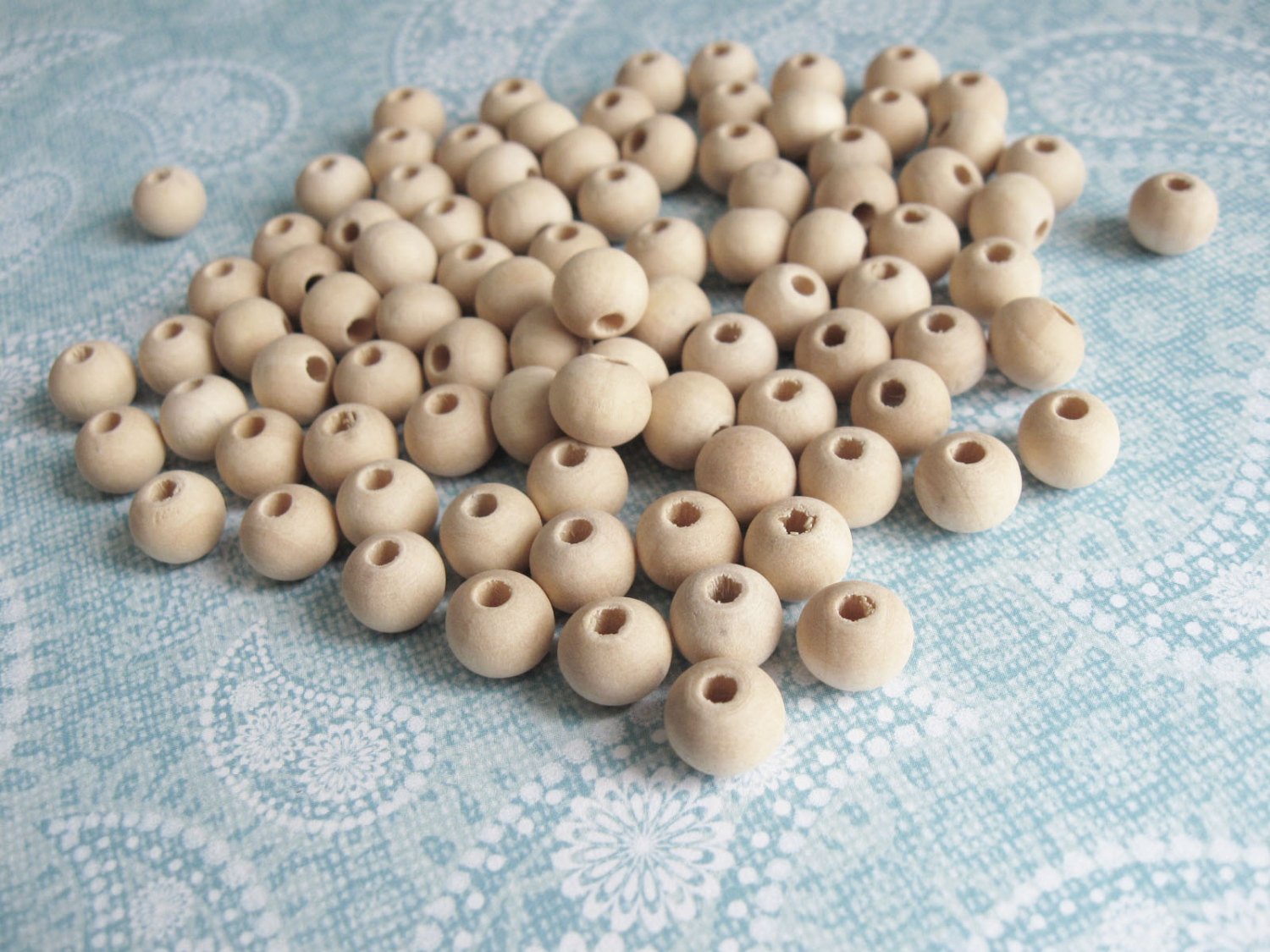 Natural Wood Beads round 8mm unfinished spacer beads 90pcs
