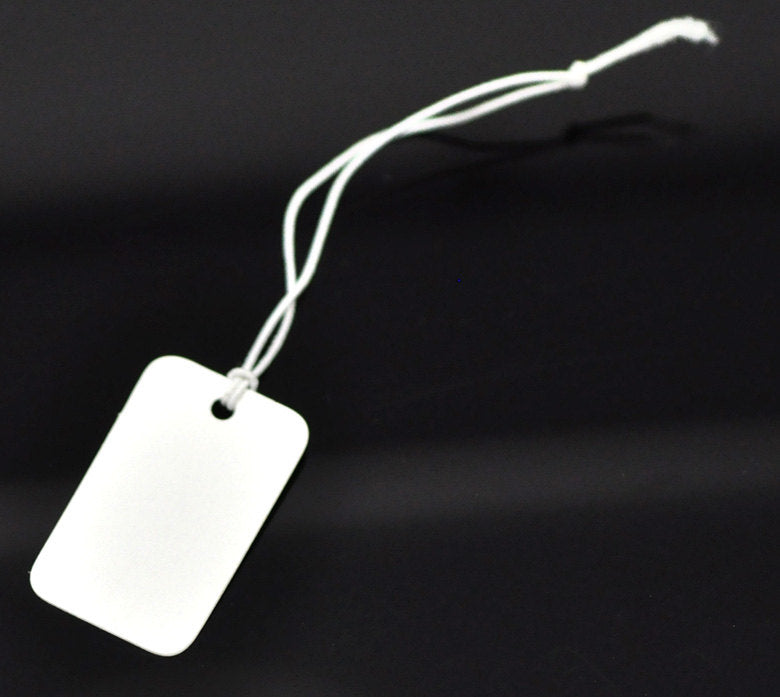 Jewelry price tags - Blank white rectangle tags - Set of 50